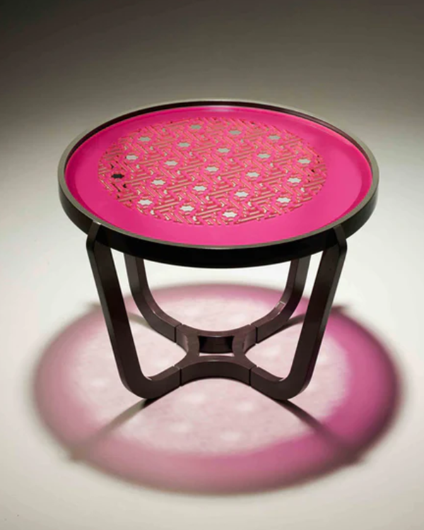 Bali Round Colored Glass Coffee Table - Image 6