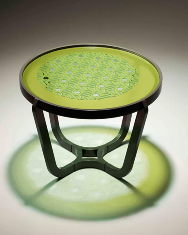 Bali Round Colored Glass Coffee Table - Image 8