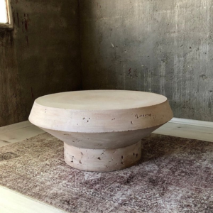 Travertine Look Center Table