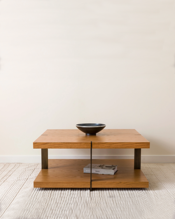 Square and Rectangular Wooden Coffee Table