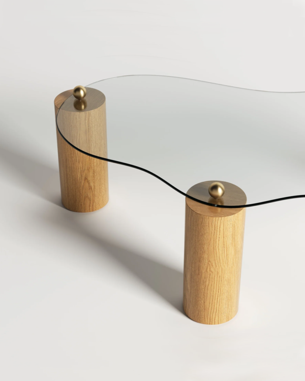 Wavy Glass Coffee Table - Image 4