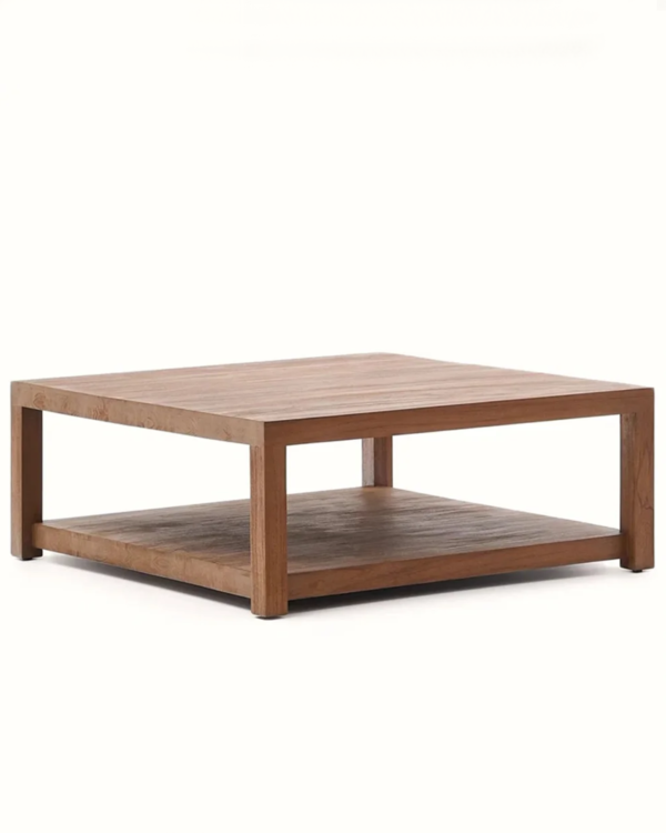 Handmade Wooden Square Coffee Table - Image 3